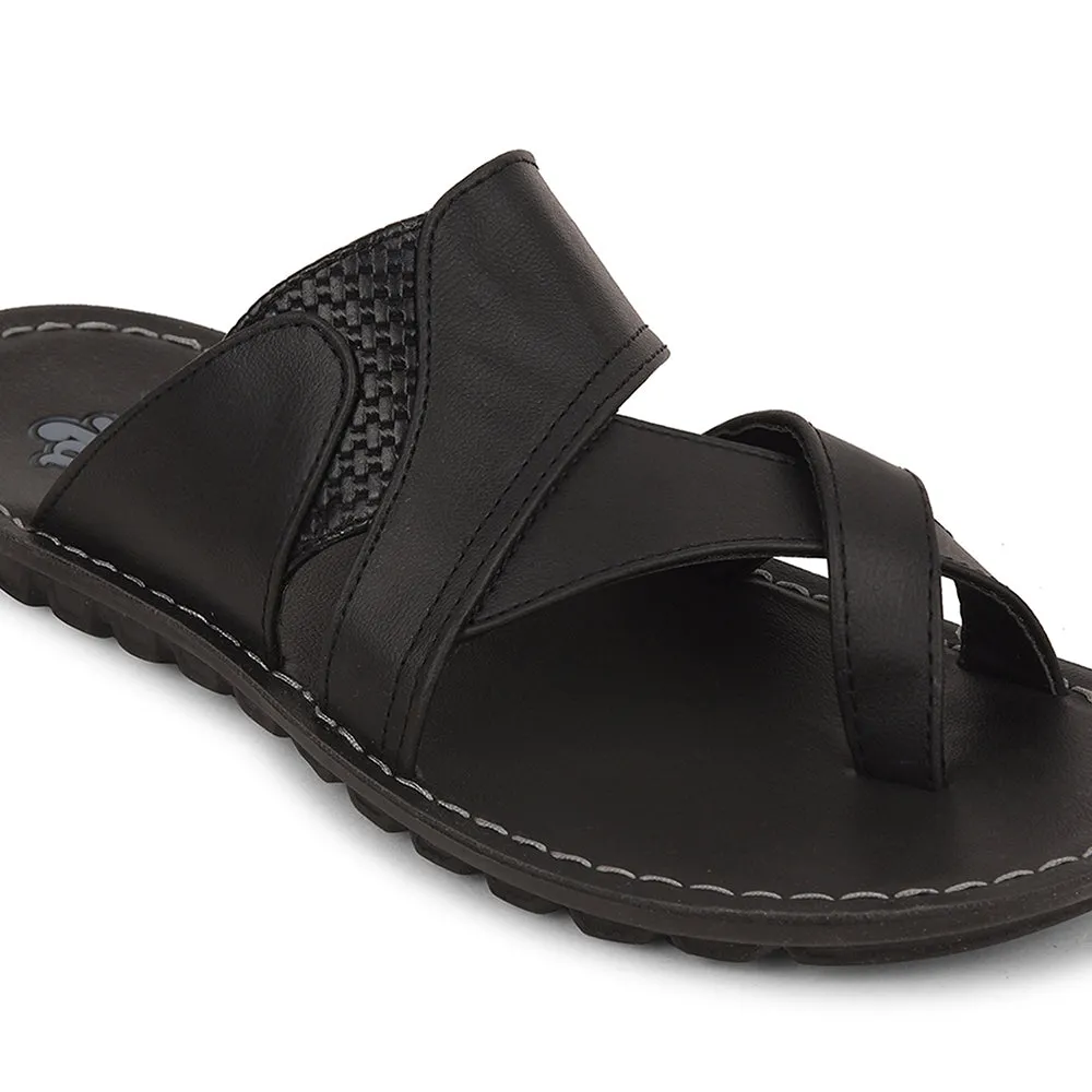 A-HA Schwarze Bequeme Hausschuhe Für Herren 2137-50 Von Liberty
