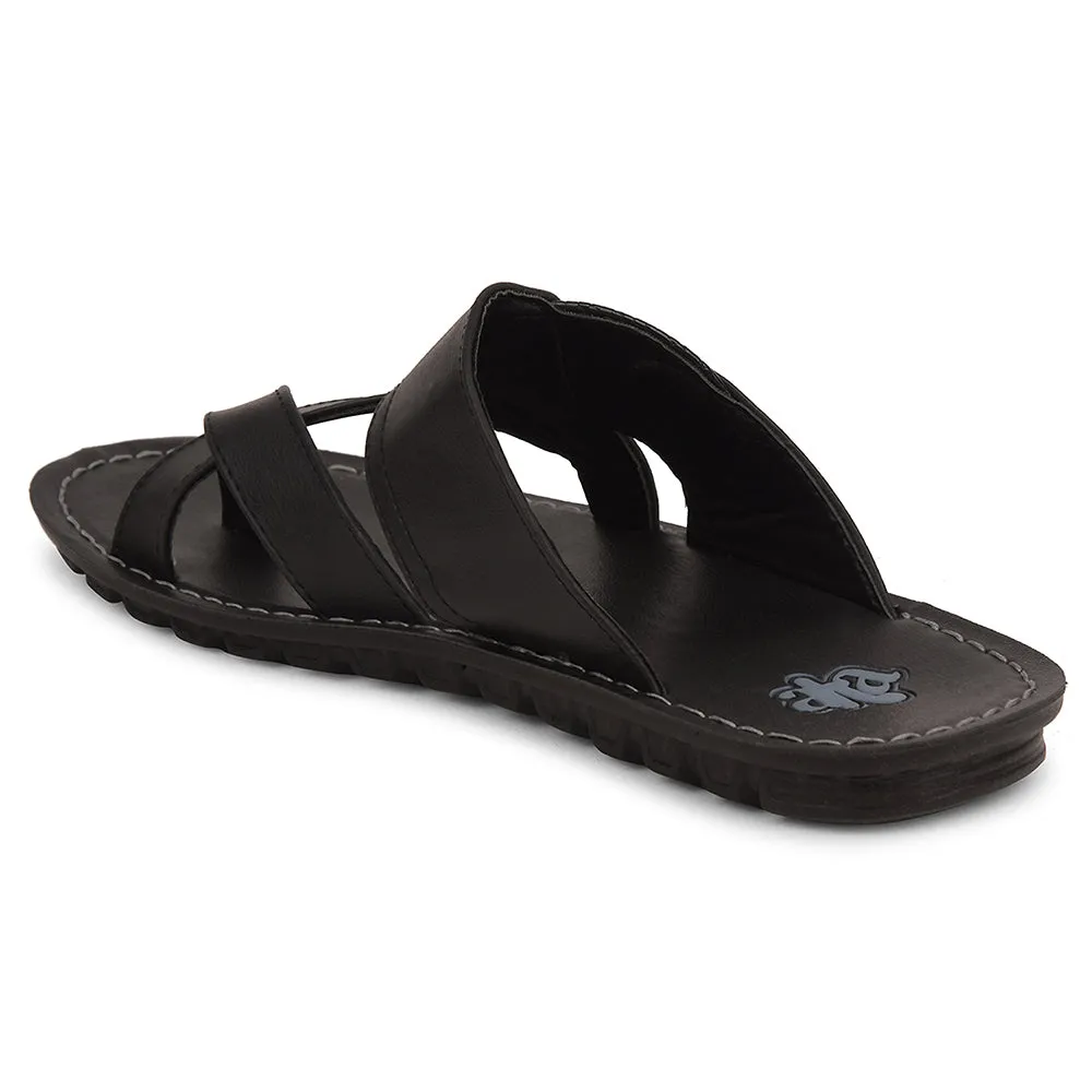 A-HA Schwarze Bequeme Hausschuhe Für Herren 2137-50 Von Liberty