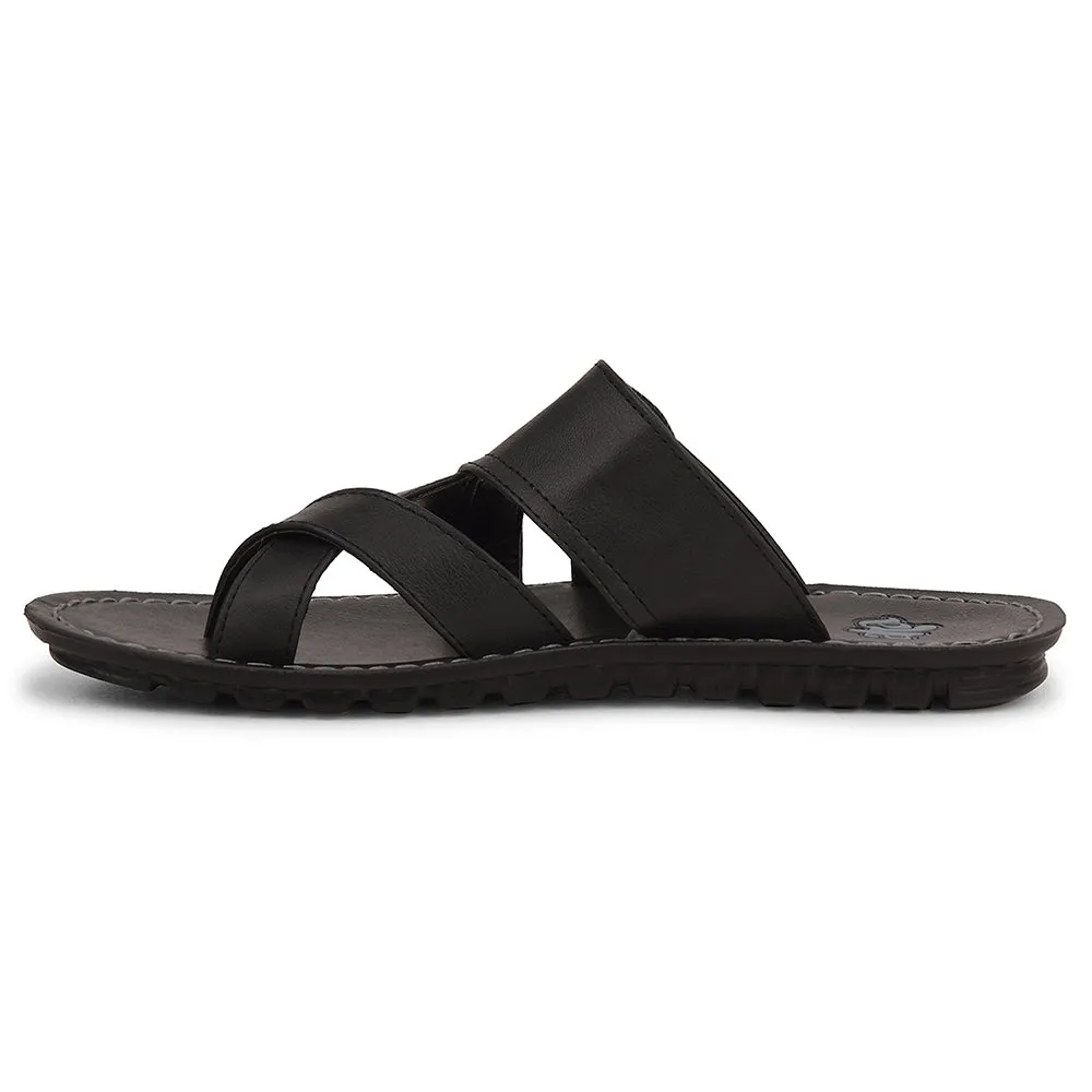 A-HA Schwarze Bequeme Hausschuhe Für Herren 2137-50 Von Liberty