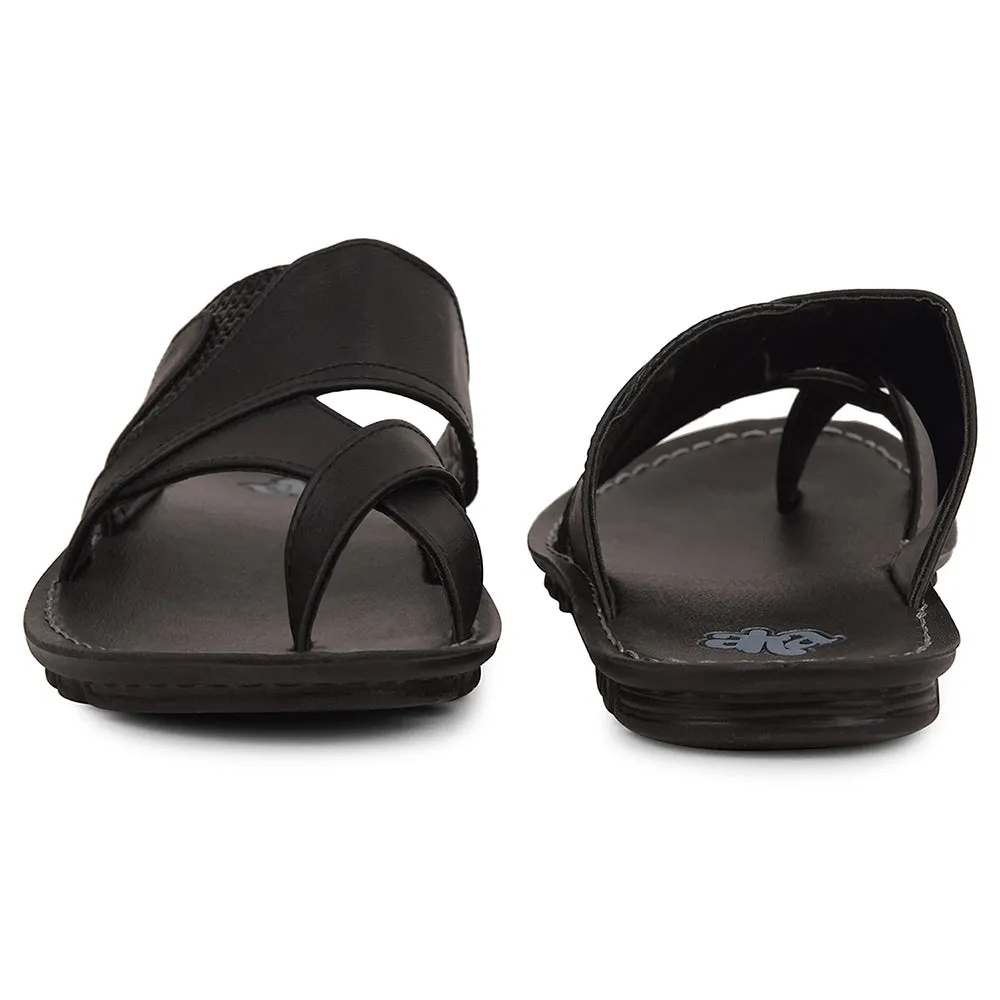 A-HA Schwarze Bequeme Hausschuhe Für Herren 2137-50 Von Liberty