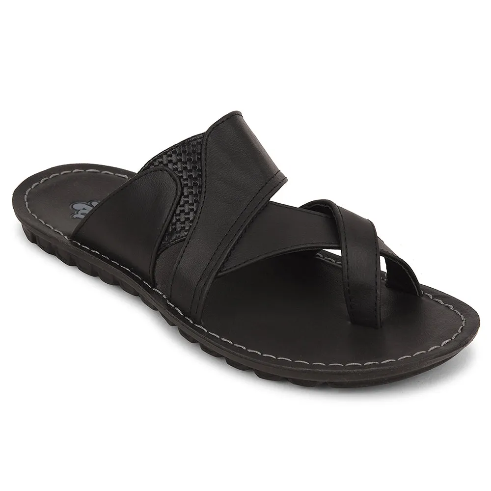 A-HA Schwarze Bequeme Hausschuhe Für Herren 2137-50 Von Liberty