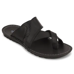 A-HA Schwarze Bequeme Hausschuhe Für Herren 2137-50 Von Liberty
