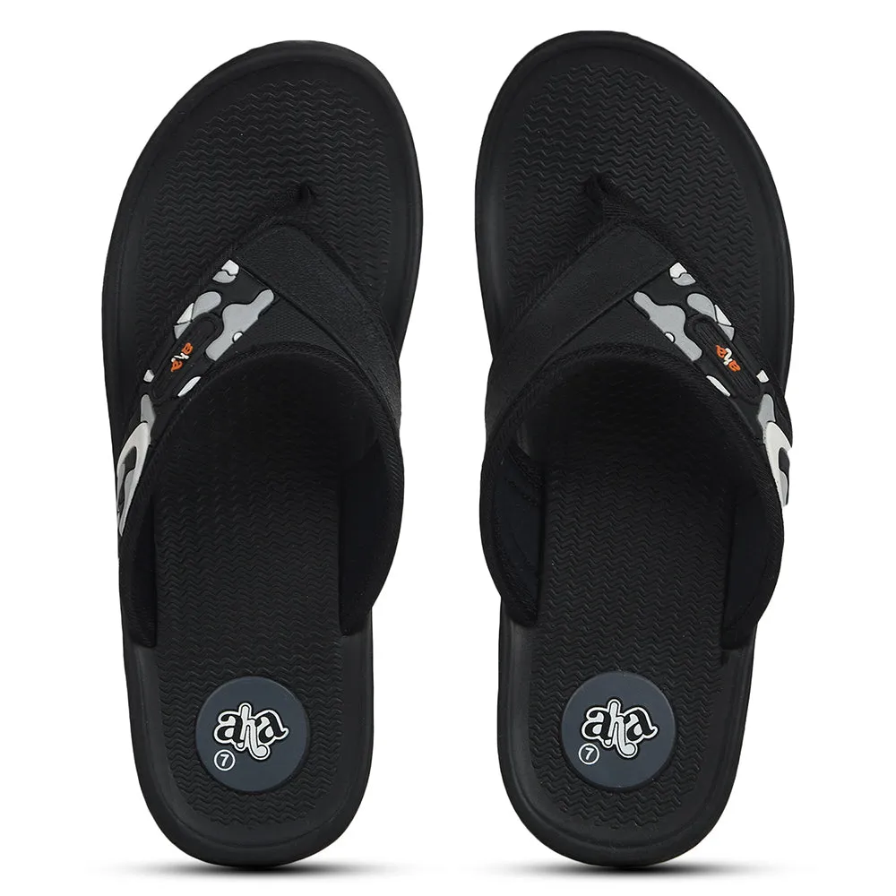 A-HA Schwarze Hausschuhe Für Herren ANCO-7 Von Liberty
