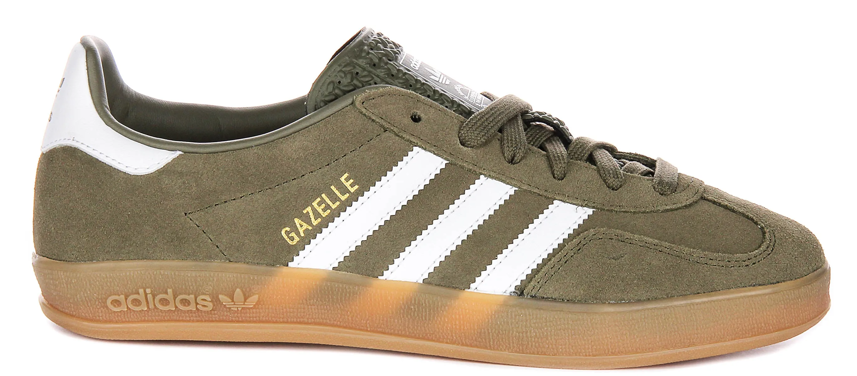 Adidas Gazelle Indoor In Oliv Weiß Schuhe Adidas