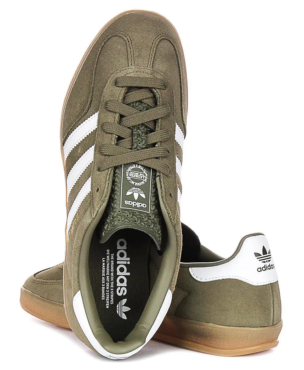 Adidas Gazelle Indoor In Oliv Weiß Schuhe Adidas