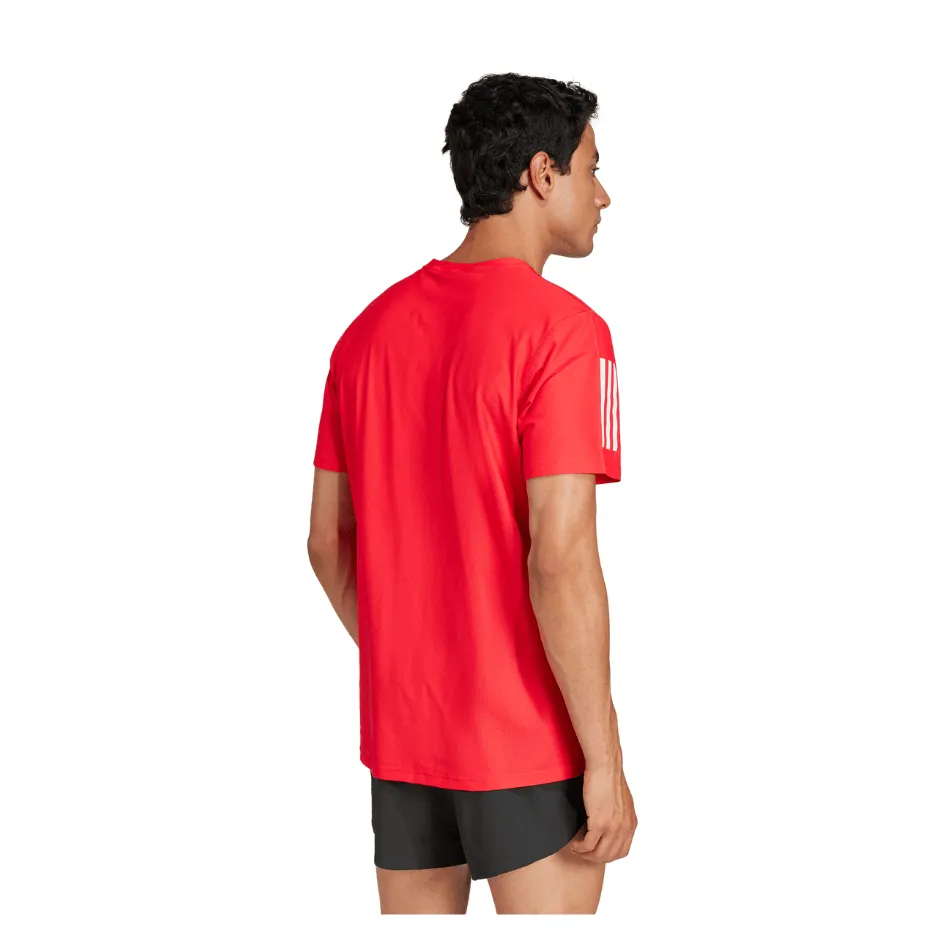 Adidas Herren Own The Run B T-Shirt in Pure Ruby SS25