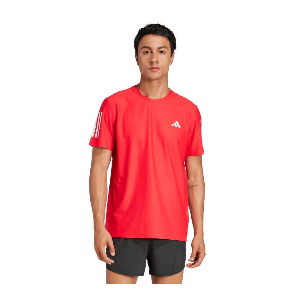 Adidas Herren Own The Run B T-Shirt in Pure Ruby SS25