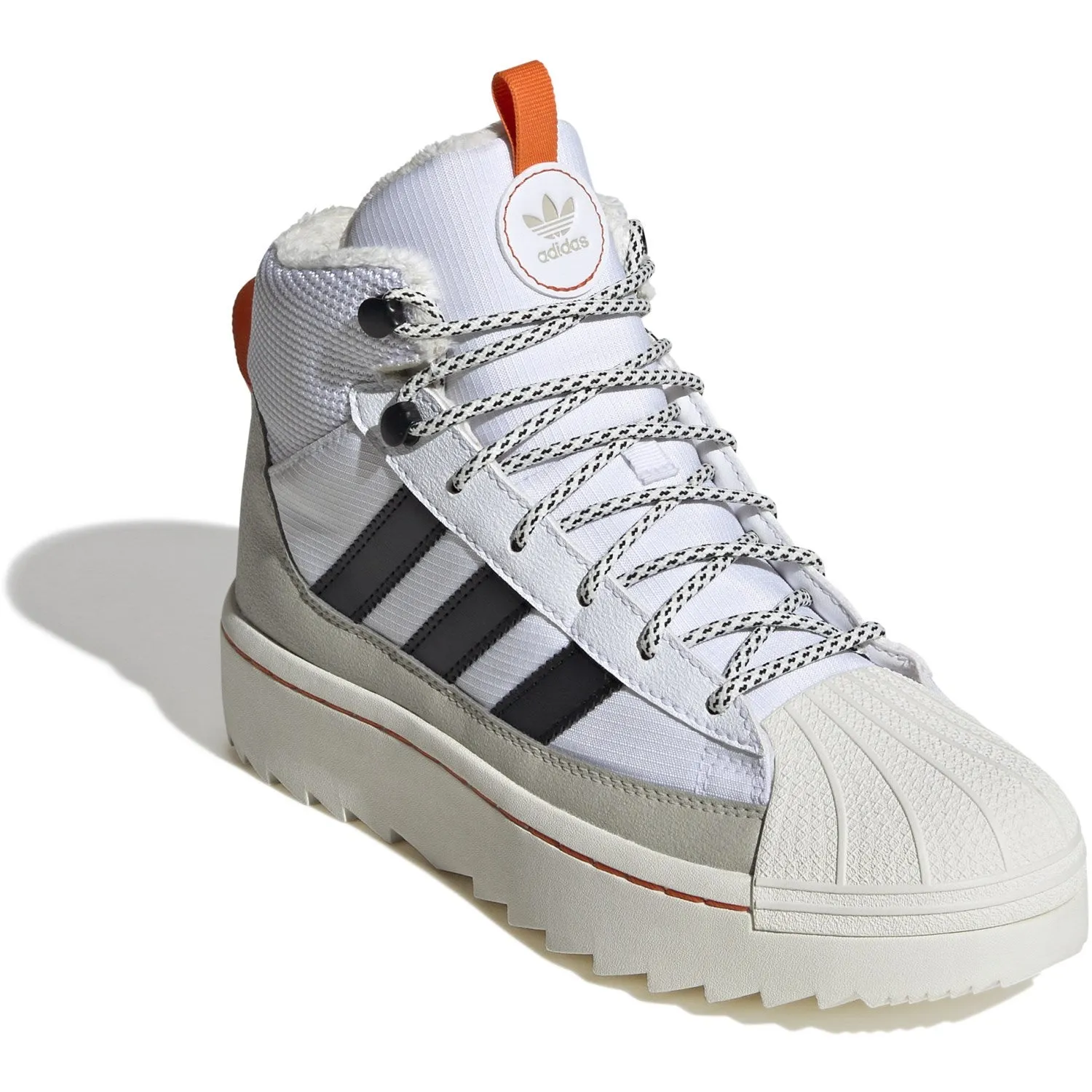 adidas Originals Weiß/Core Schwarz/Putty Grau Superstar Winter Trek J Stiefel