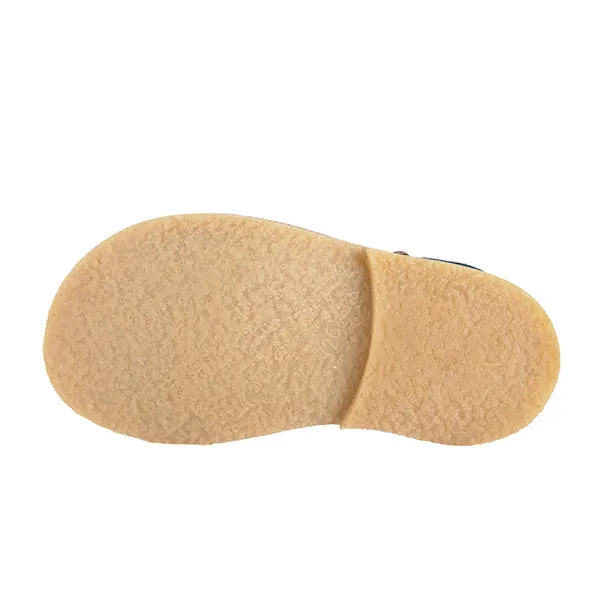 Agnes Kilted Kids Sandale Braun Gebürstetes Leder