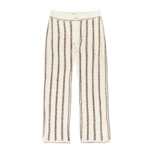 AMIRI STITCH FLARE COTTON ALABASTER TRACK HOSE