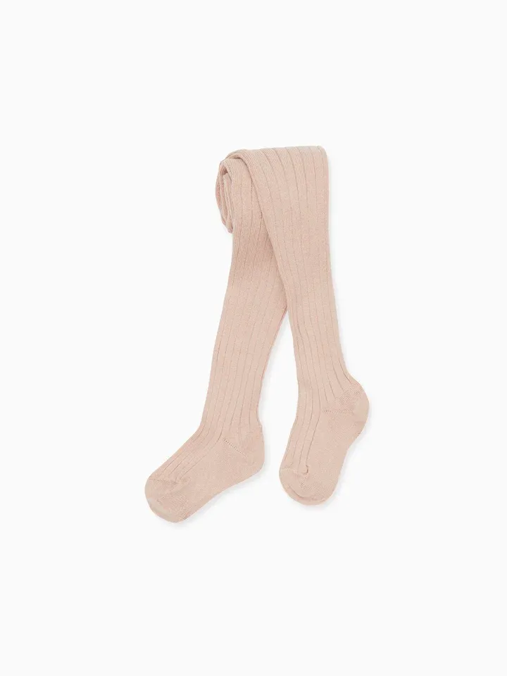 Babyrosa Rippstrickstrumpfhose