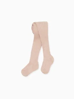 Babyrosa Rippstrickstrumpfhose