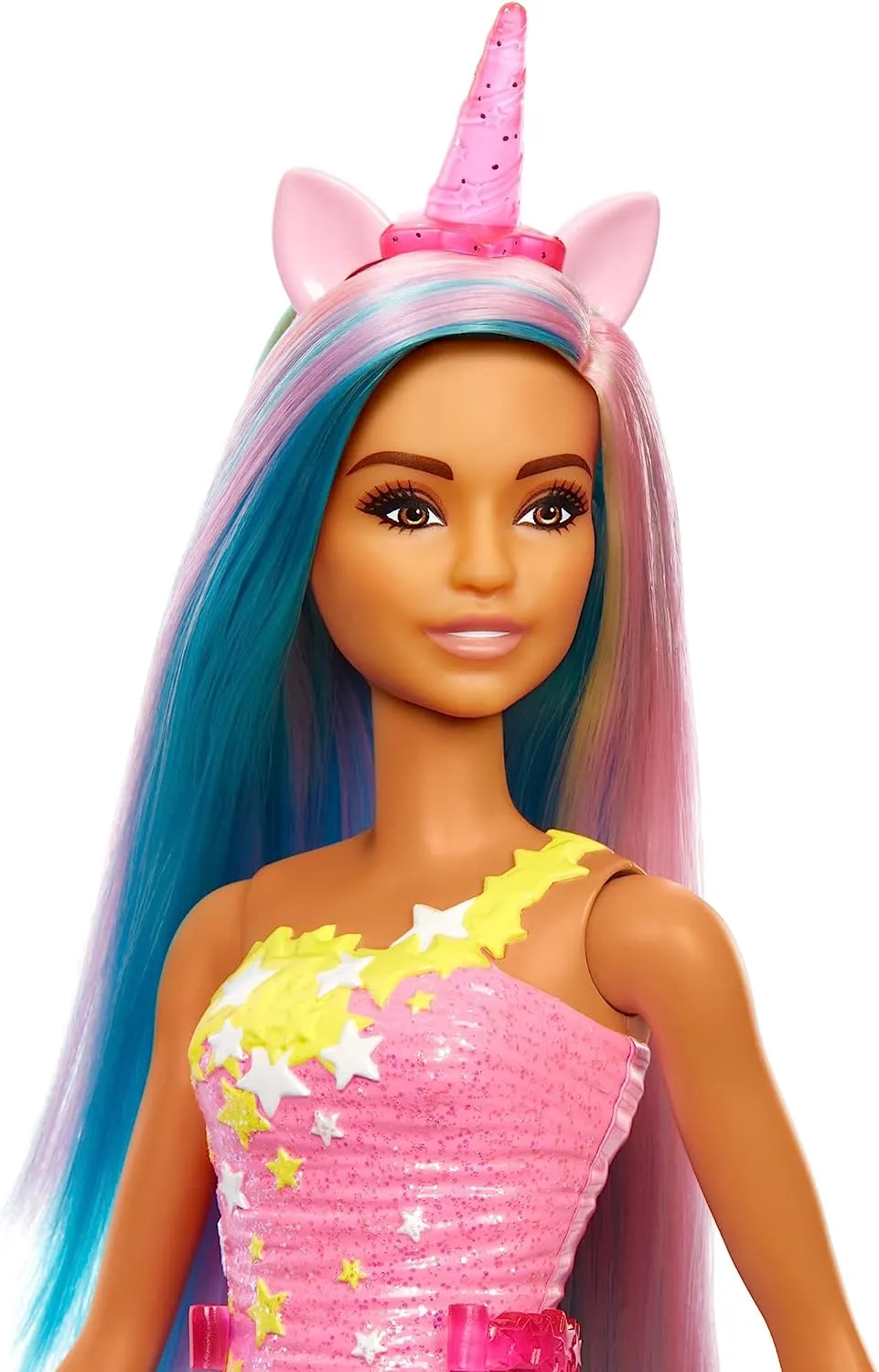 Barbie Spielzeug Barbie Dreamtopia Einhorn-Puppe (blaue & pinke Haare), mit Rock, abnehmbarem Einhorn-Schwanz & Stirnband
