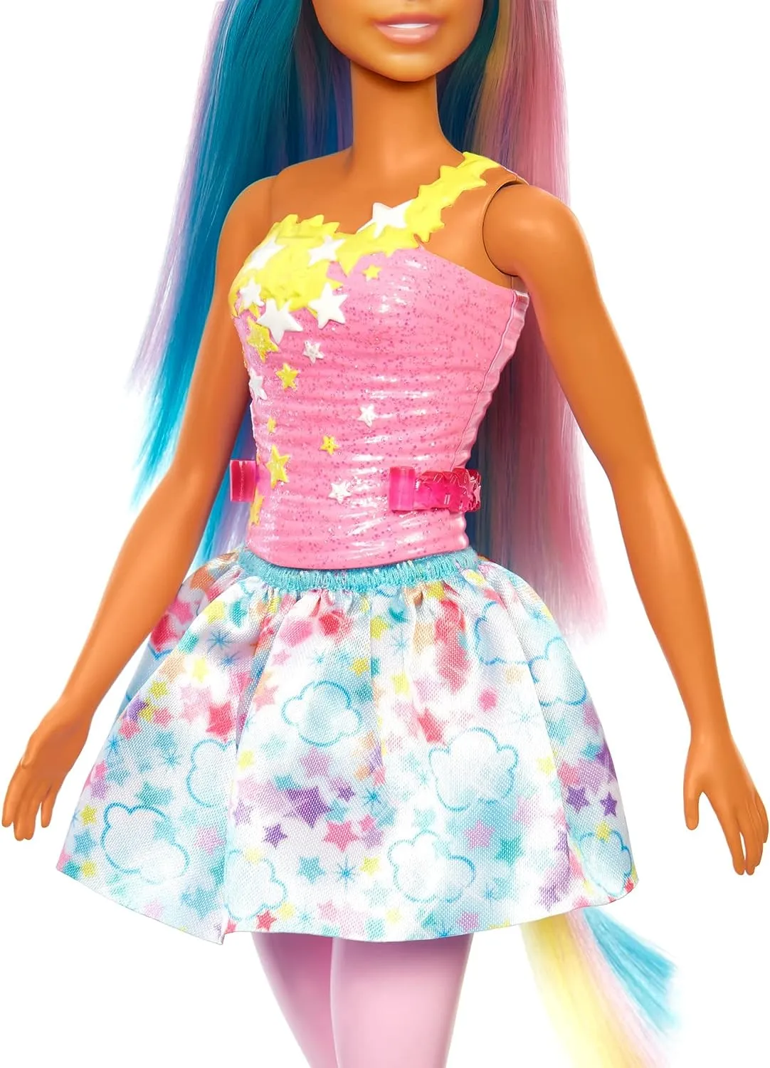Barbie Spielzeug Barbie Dreamtopia Einhorn-Puppe (blaue & pinke Haare), mit Rock, abnehmbarem Einhorn-Schwanz & Stirnband