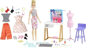 Barbie Puppen Barbie Modedesigner-Puppe (12 Zoll/30,40 cm) & Studio, 25  Design- & Modeaccessoires