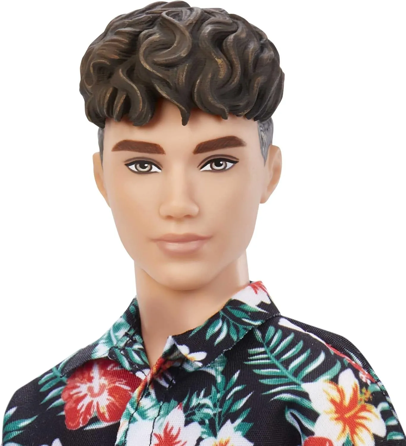 Barbie Puppen Barbie Fashionistas Ken Puppe - Trendiges tropisches Aussehen mit wiederverwendbarer Vinyltasche