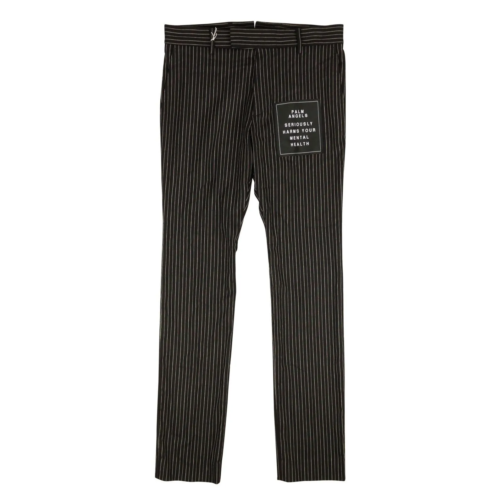 Schwarze Nadelstreifenhose