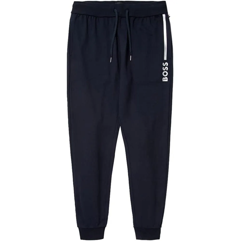 BOSS Herren Sweatpants mit Logo-Bund und Kordelzug in Admiralblau
