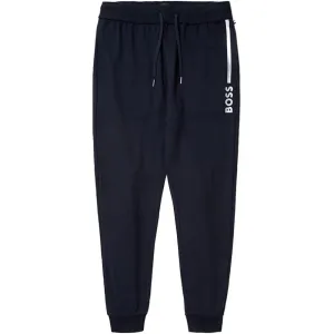 BOSS Herren Sweatpants mit Logo-Bund und Kordelzug in Admiralblau