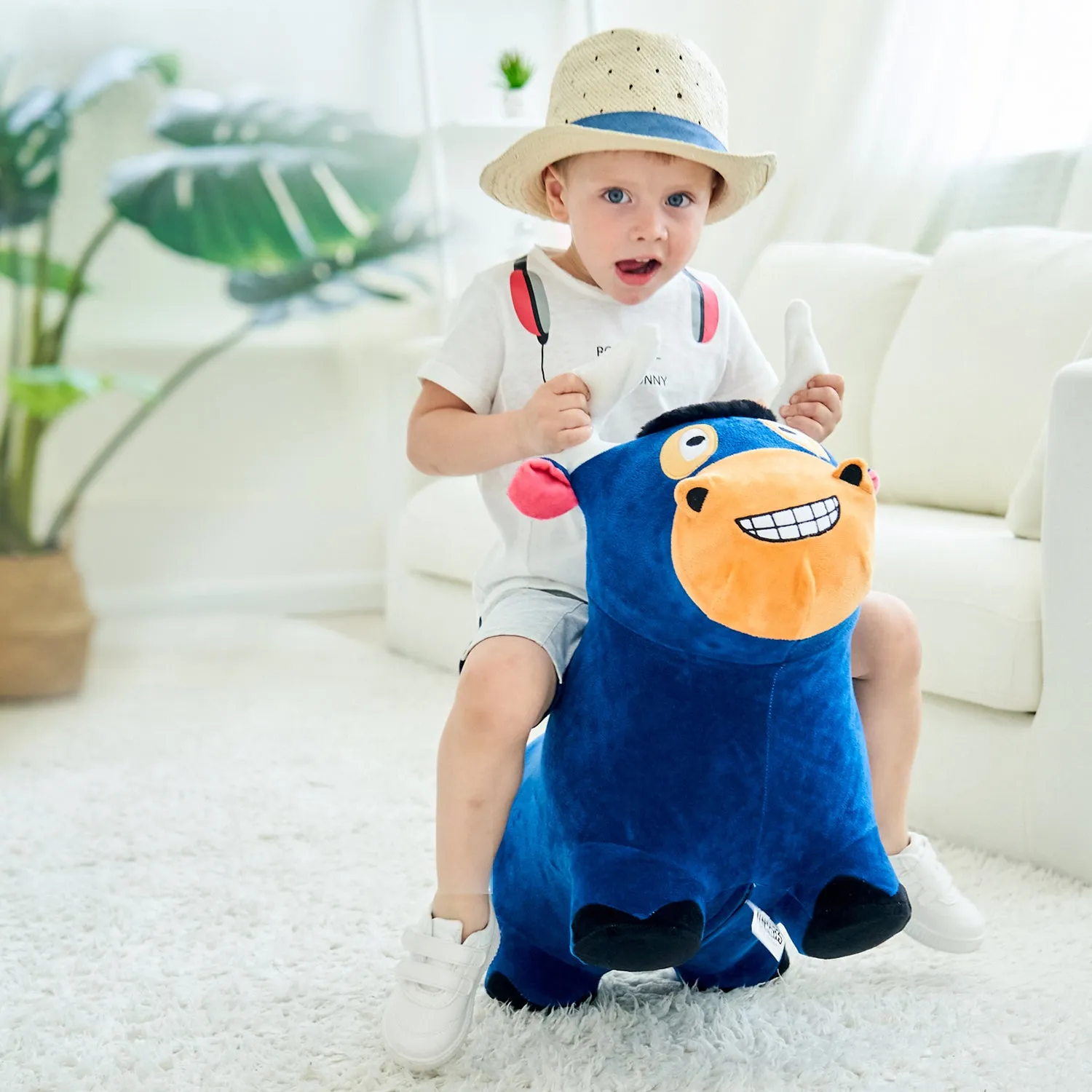 Bouncy Pals Bullen Hüpfpferd Aufblasbares Tier Reittier Spielzeug
