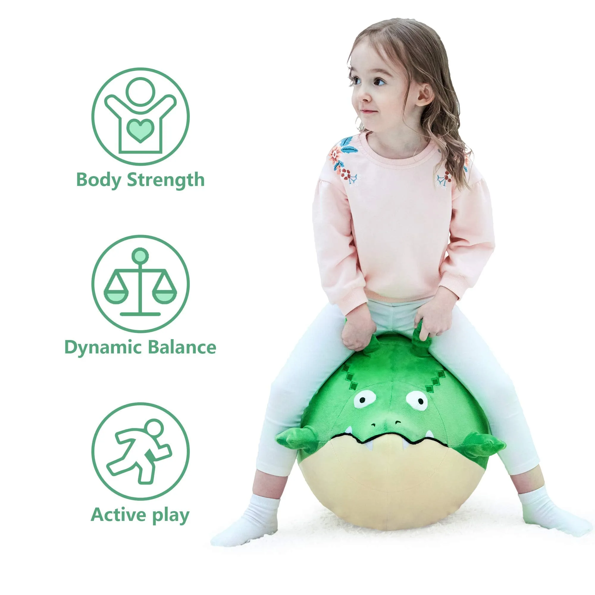 Bouncy Pals Plüsch-Gator-Hüpfball Tier-Hüpfball