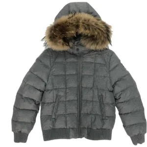 Jungen Grauer Daunenmantel