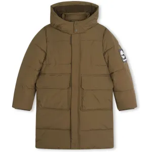 Jungen Khaki Lange Steppjacke