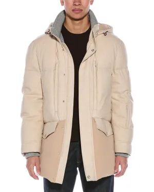 Brunello Cucinelli Herren Daunenmantel aus Wolle, Seide & Kaschmir-Mix, M