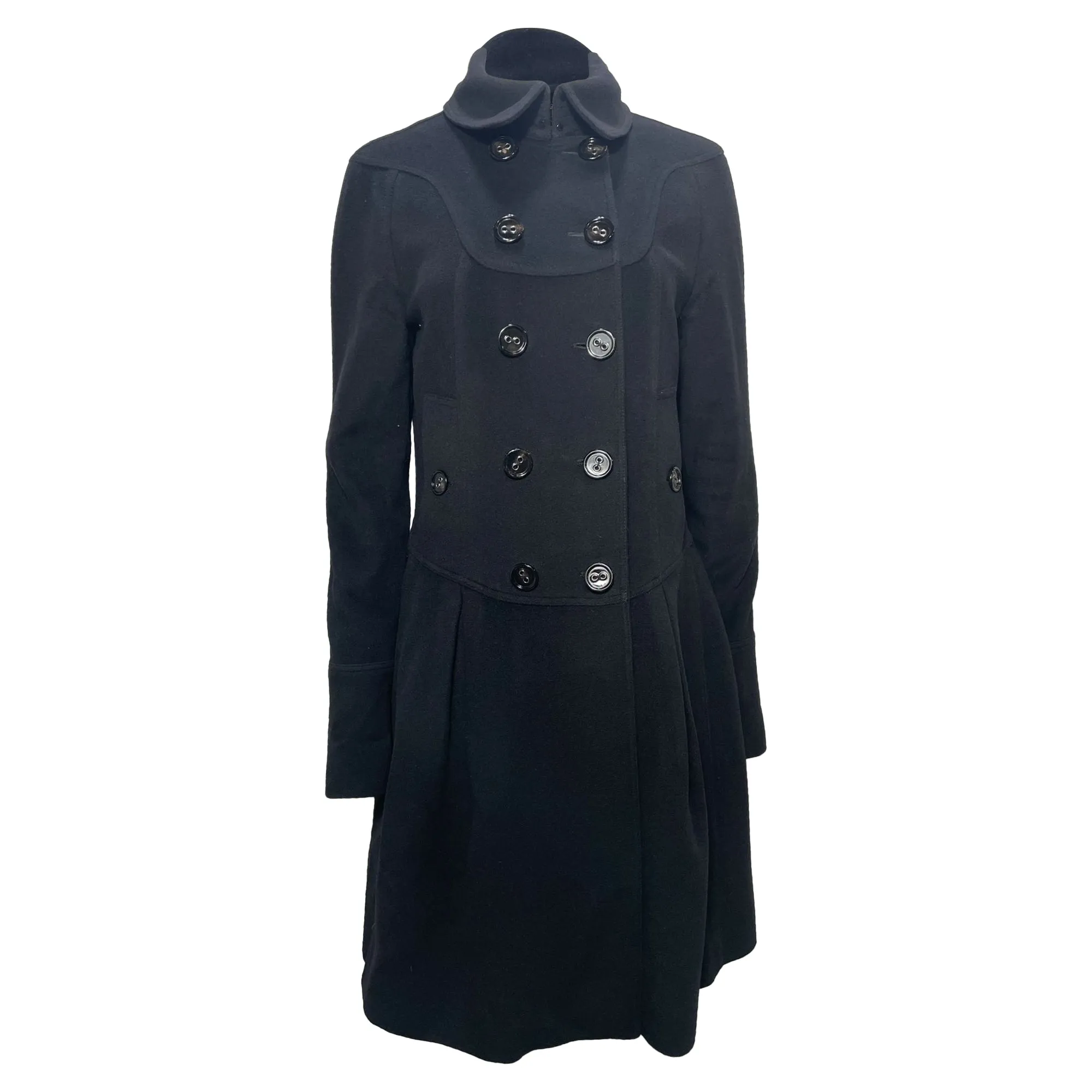 Burberry Zweireiher-Mantel in schwarzem Kaschmir