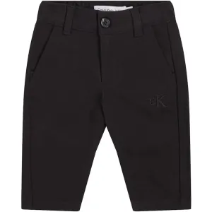 Calvin Klein Ck Black Baumwollgewebe Chino Hose Calvin Klein