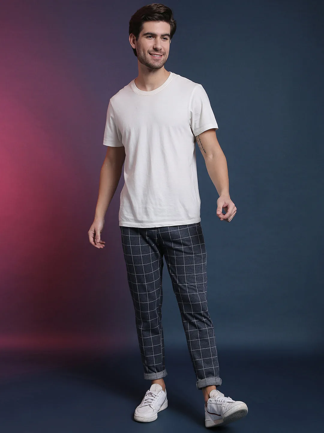 Campus Sutra Herren Stylishe Gestreifte Jogginghosen