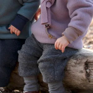 Child's Forest Pants - Boiled Organic Merino/Cotton Blend - Slate Grey (6m-6y)