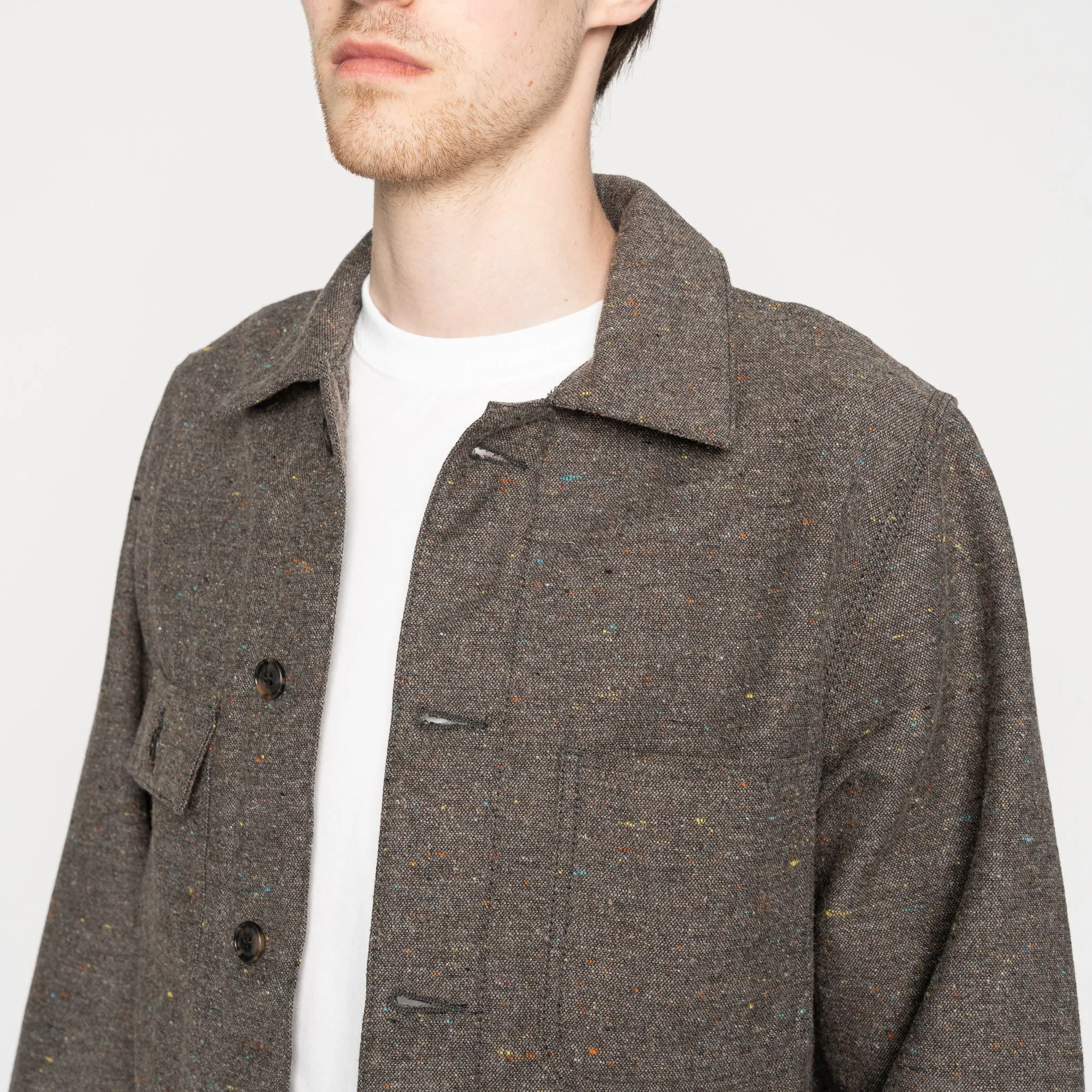 Chore Coat - Wollmischung Multi Nep - Braun