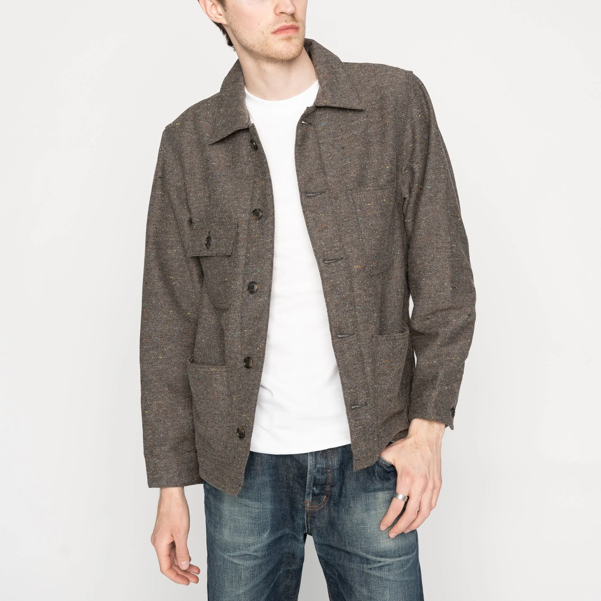 Chore Coat - Wollmischung Multi Nep - Braun
