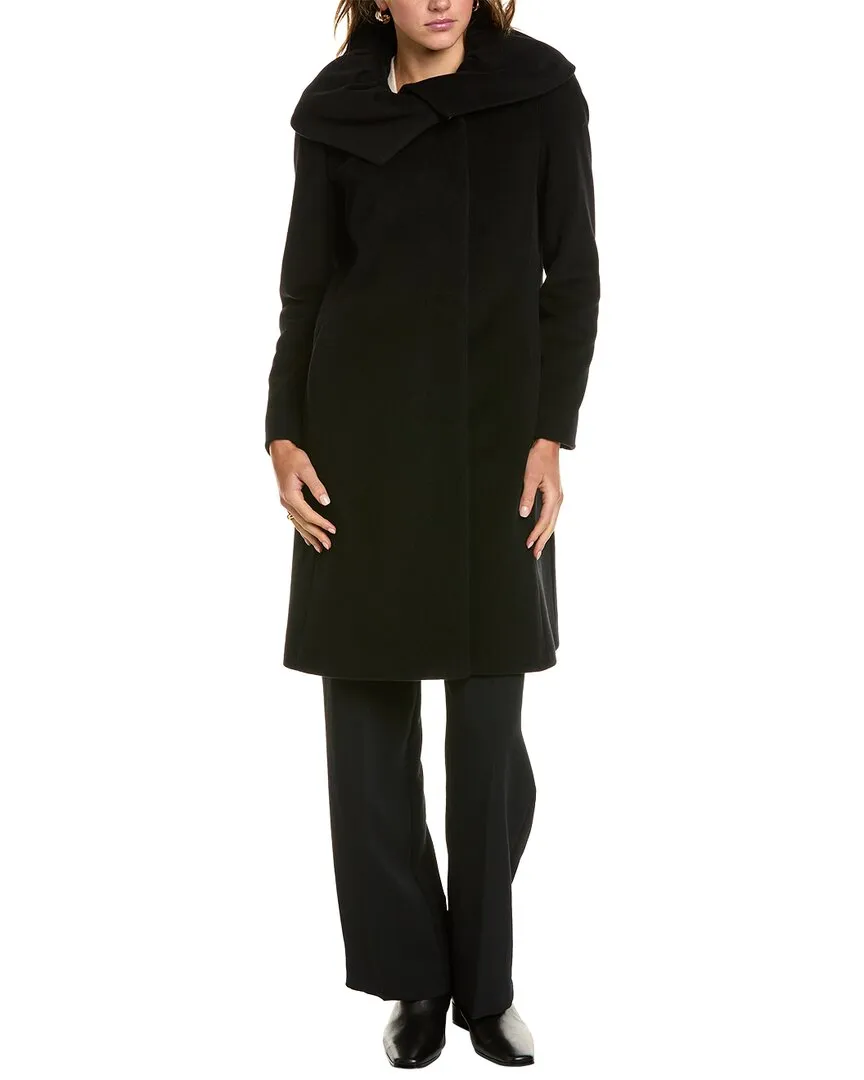 Cinzia Rocca Icons Mantel aus Mittelgewichtiger Wolle & Kaschmir-Mischung