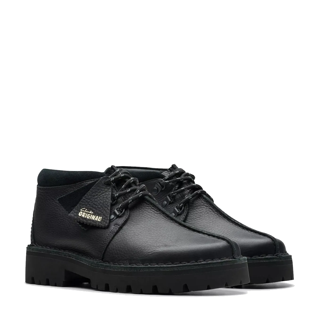 Clarks Originals Trek Hike Schuh Schwarz Leder Clarks Originals Schuhe