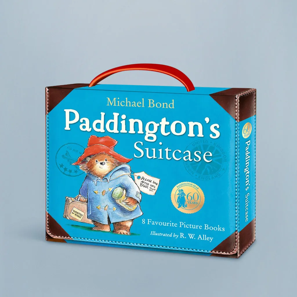 Klassisches Paddington mit Stiefeln Plüschtier und Koffer Buchsammlung Geschenkset