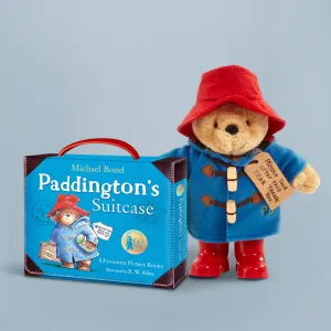 Klassisches Paddington mit Stiefeln Plüschtier und Koffer Buchsammlung Geschenkset