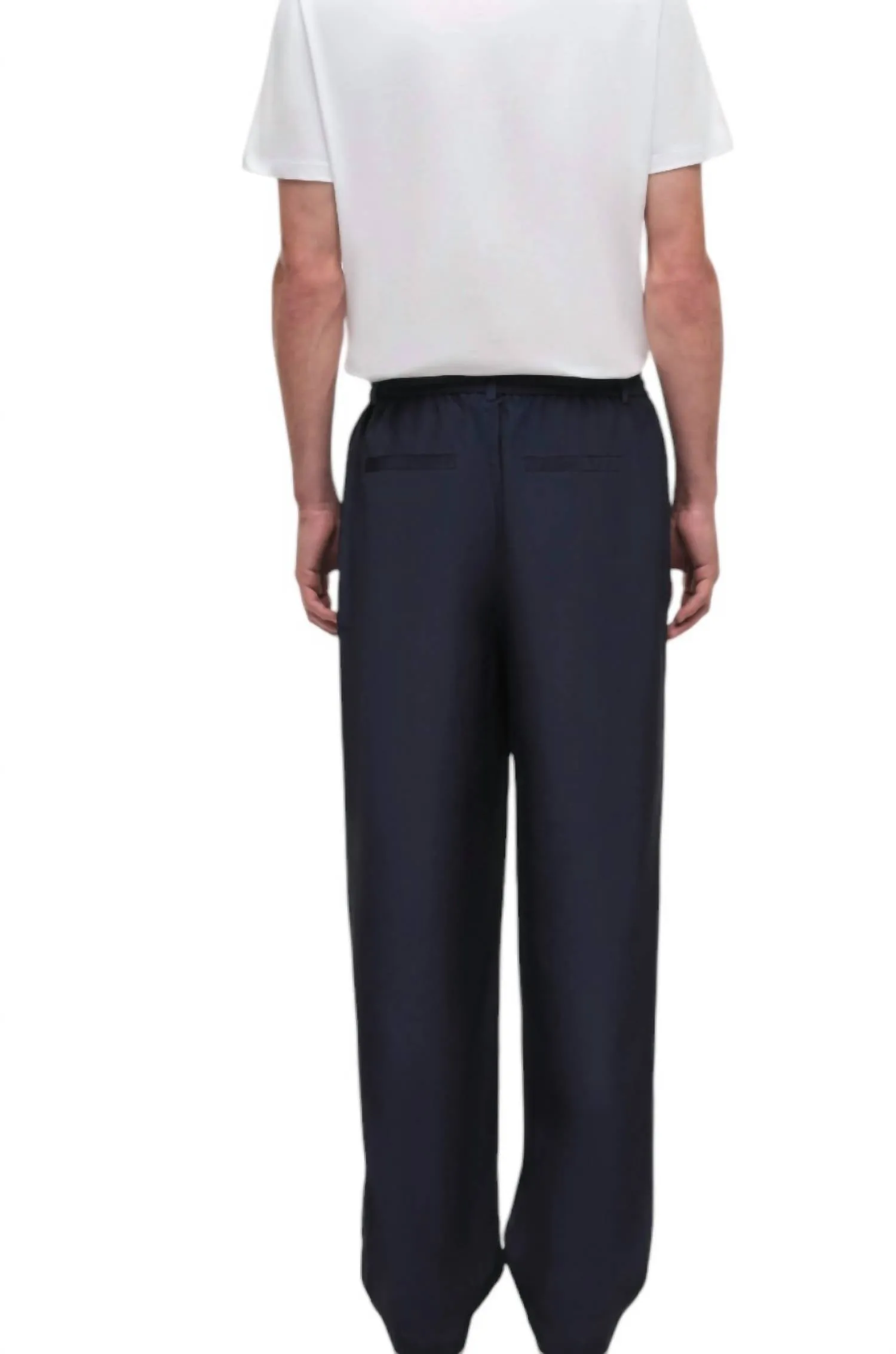 Clyde Cinch Bund Plisseehose in Mitternachtsblau