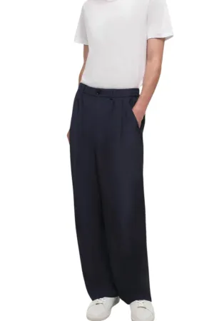 Clyde Cinch Bund Plisseehose in Mitternachtsblau