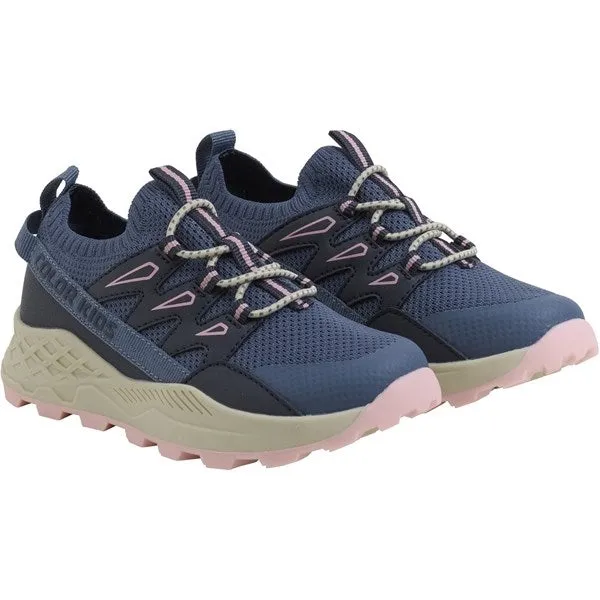 Farbige Kinder-Strick-Wanderschuhe im Vintage-Indigo-Look für Kinder