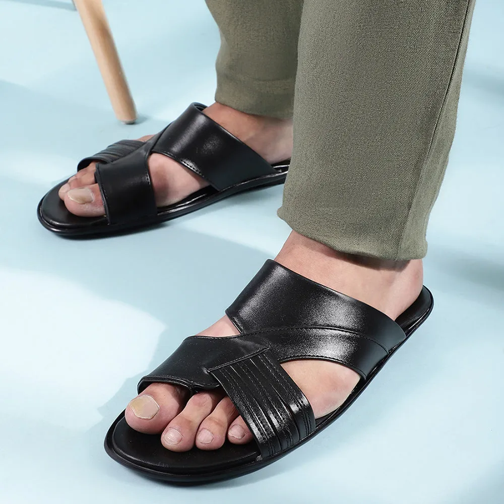 Liberty COOL99-81 Bequeme Schwarze Hausschuhe Für Herren