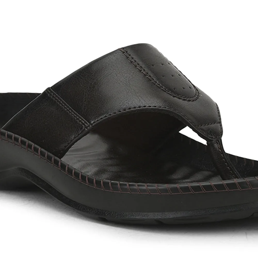 Coolers Braune Bequeme Hausschuhe Für Herren META-1 Von Liberty