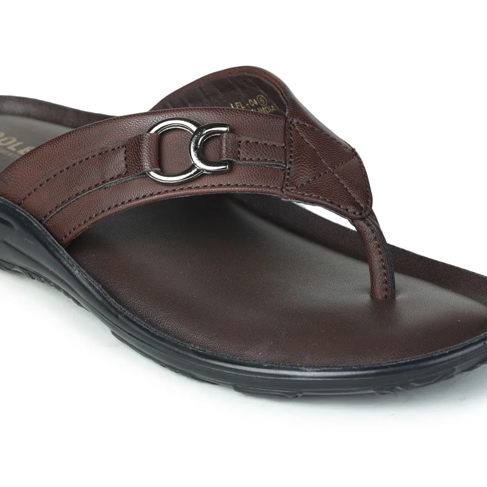 Liberty Coolers Bequeme Hausschuhe Für Herren (Braun) LFL-04