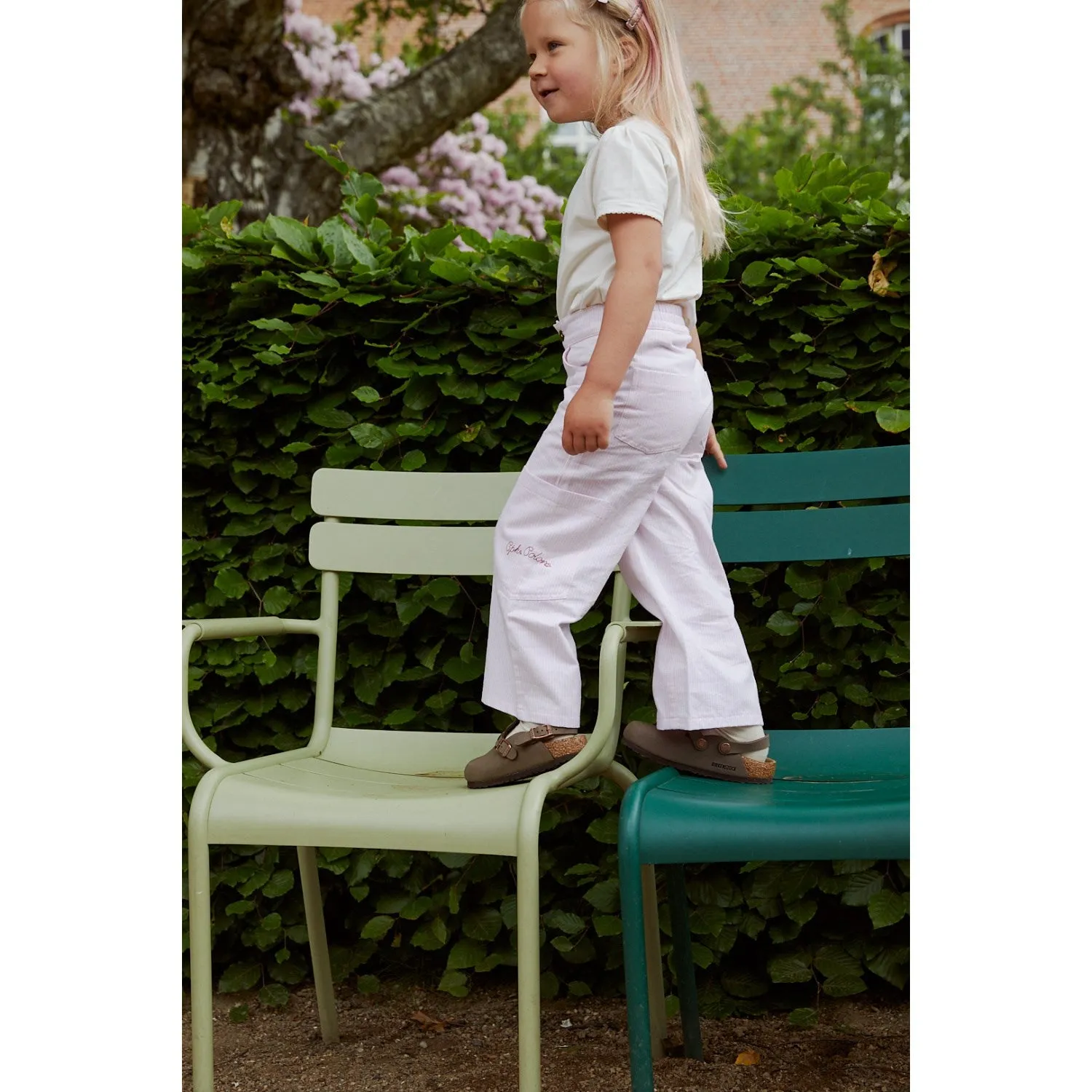 COPENHAGEN COLORS Ballerina Streifen Gestreifte Weite Hose Mit Taschen Copenhagen Colors