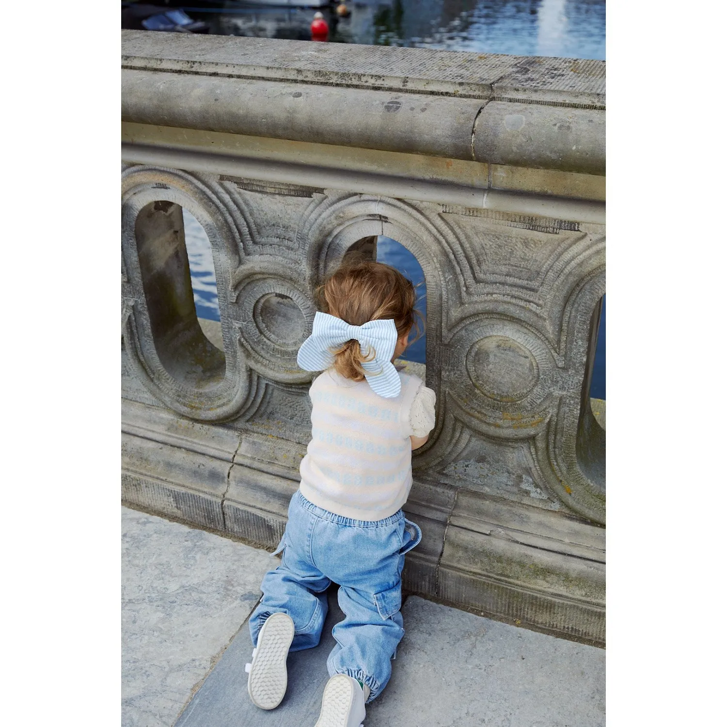 COPENHAGEN COLORS Hellblau Indigo Gewaschene Bio-Cargo-Denimhose Copenhagen Colors