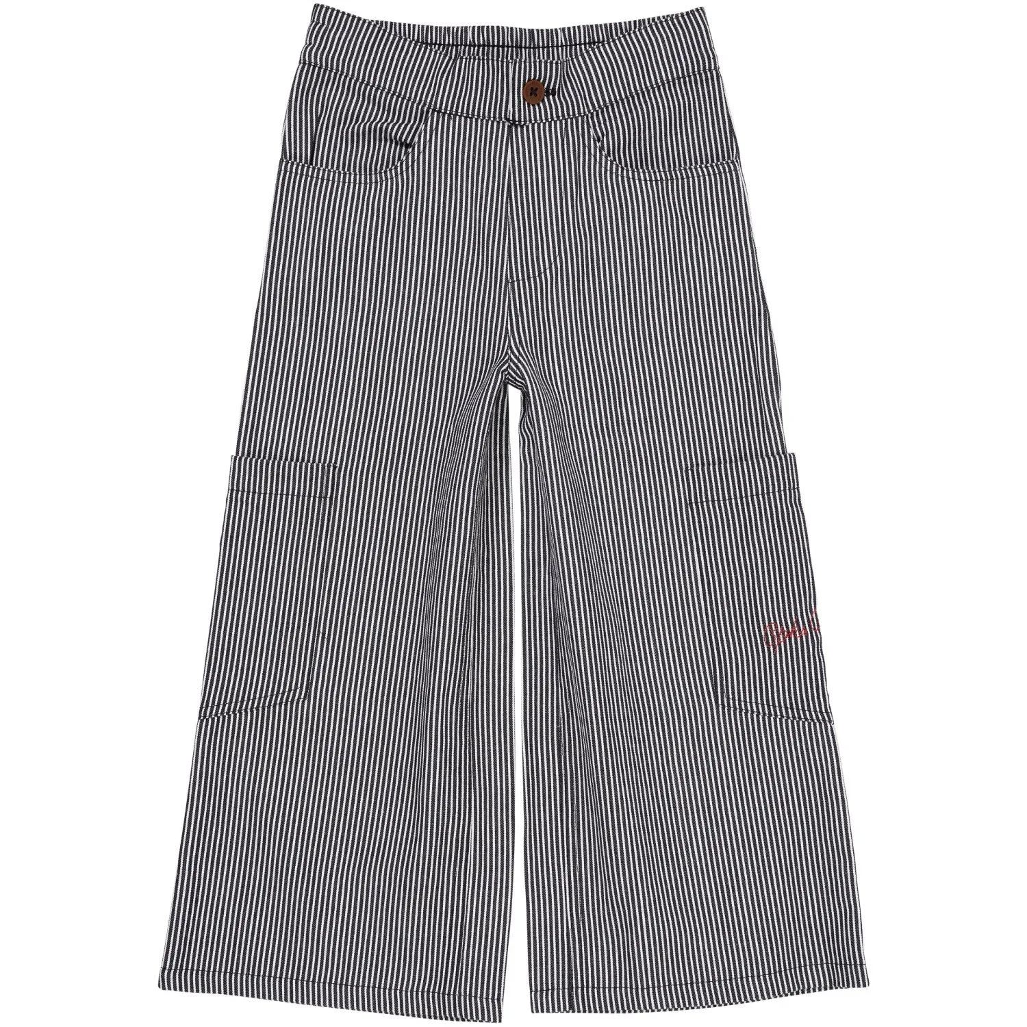 COPENHAGEN COLORS Marineblau Gestreifte Weite Hose Mit Taschen Copenhagen Colors