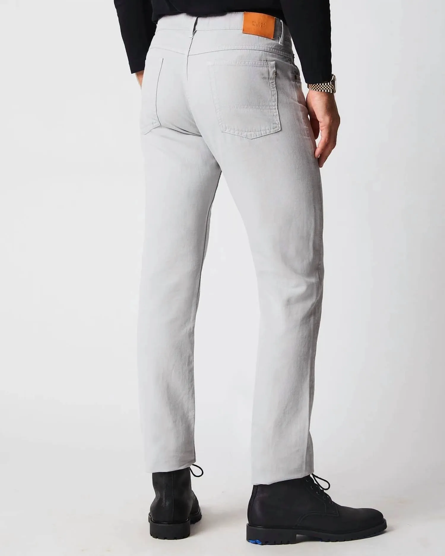 Baumwoll-Leinen 5-Taschen-Hose in Quarry