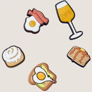 Crocs Lets Go Brunch 5 Pack Jibbitz Charms Shoes_Crocs
