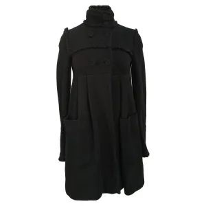 Diane von Furstenberg Autocoat in schwarzer Baumwolle